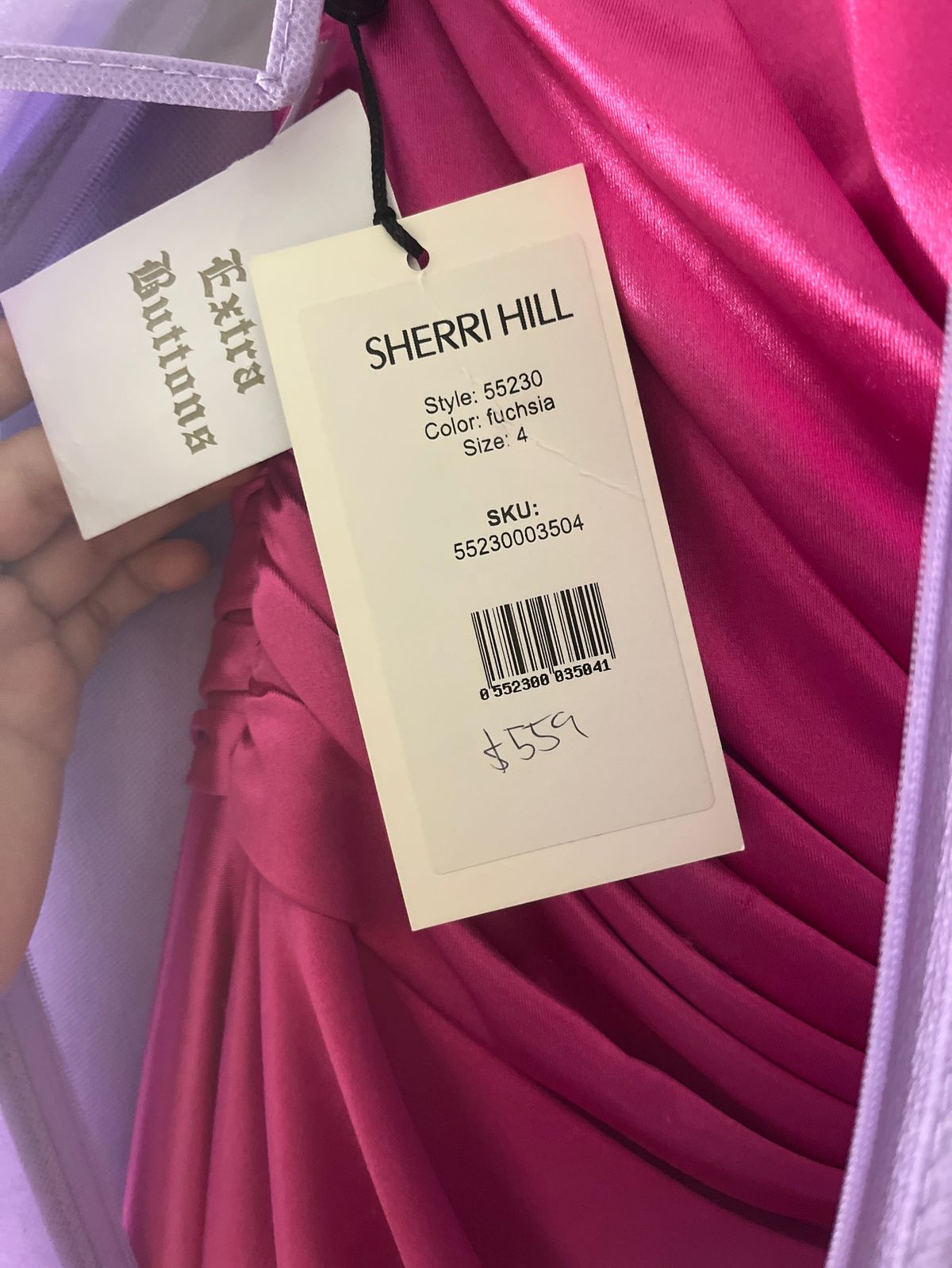 Sherri Hill Size 4 Prom Strapless Lace Hot Pink Side Slit Dress on Queenly