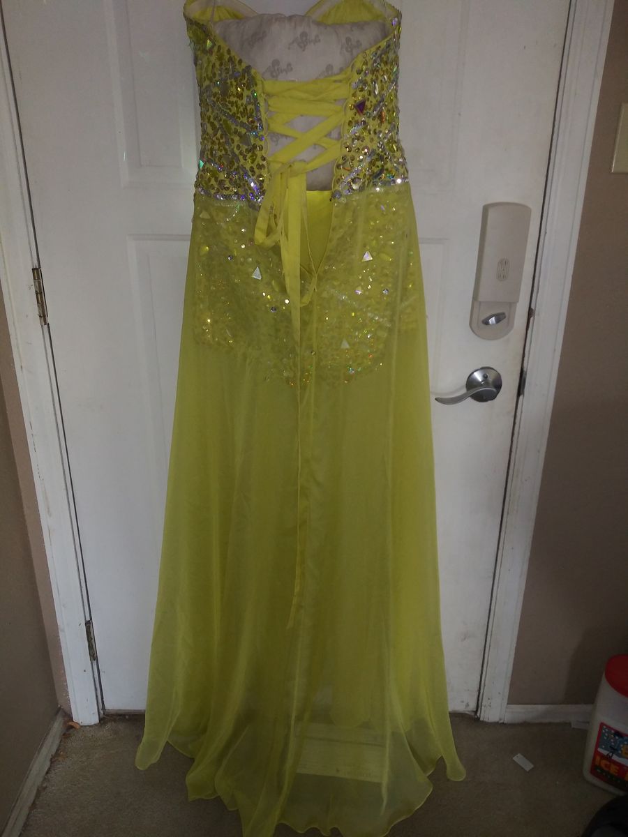 Party Time Size 4 Fun Fashion Yellow Formal Jumpsuit on Queenly