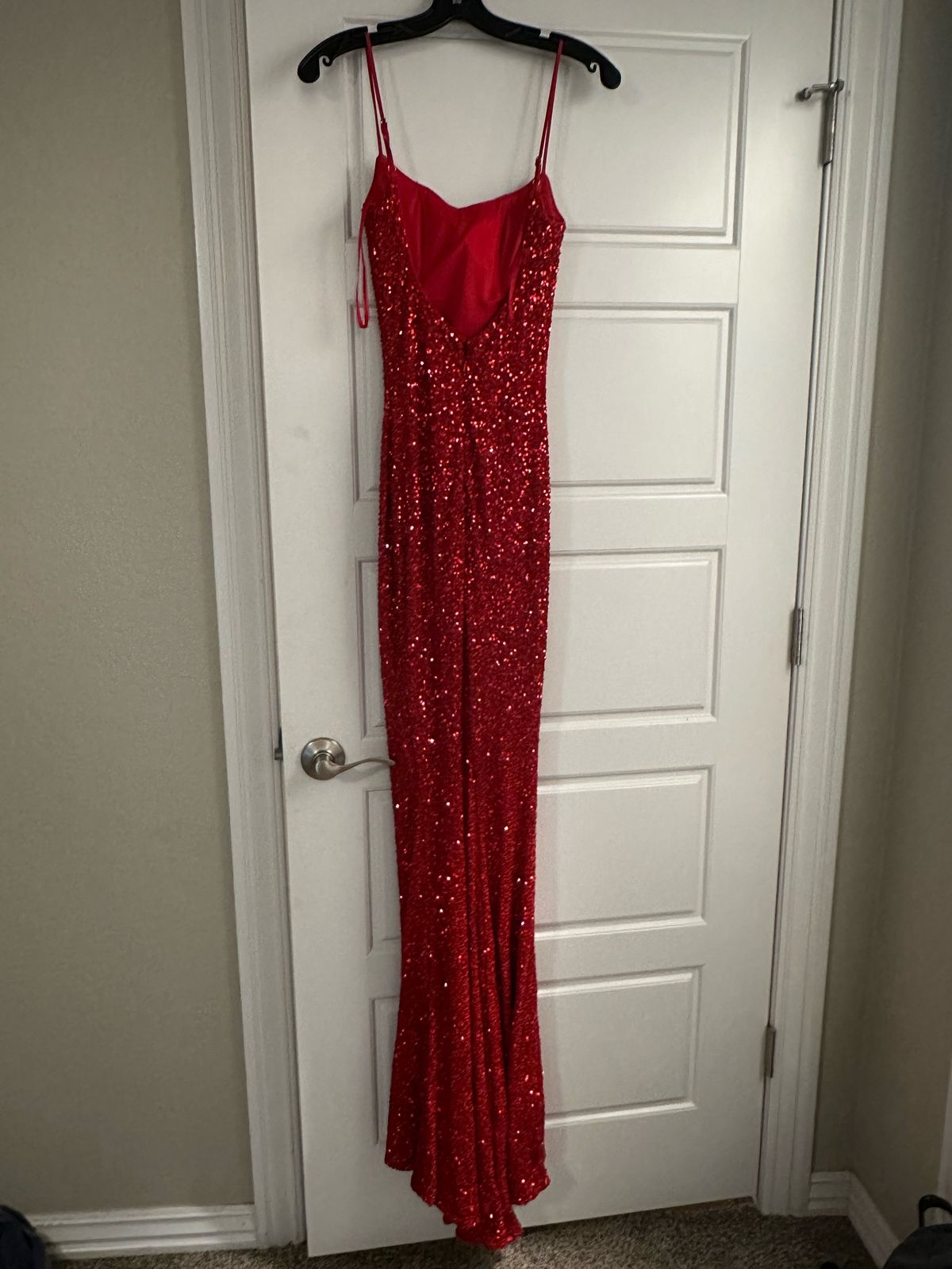 Size 00 Prom Red Floor Length Maxi on Queenly