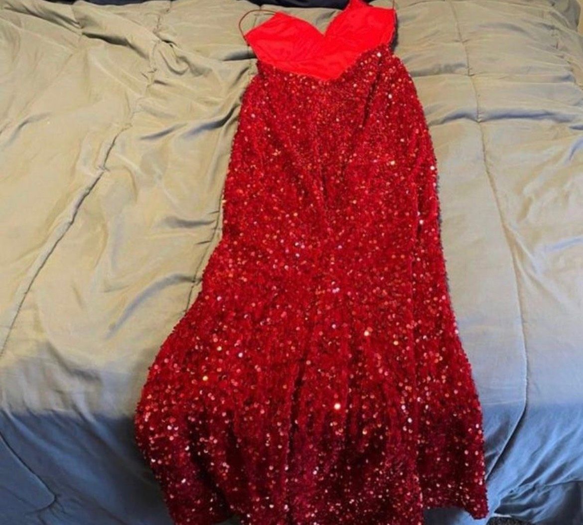 Size XS Prom Red Mermaid Dress on Queenly
