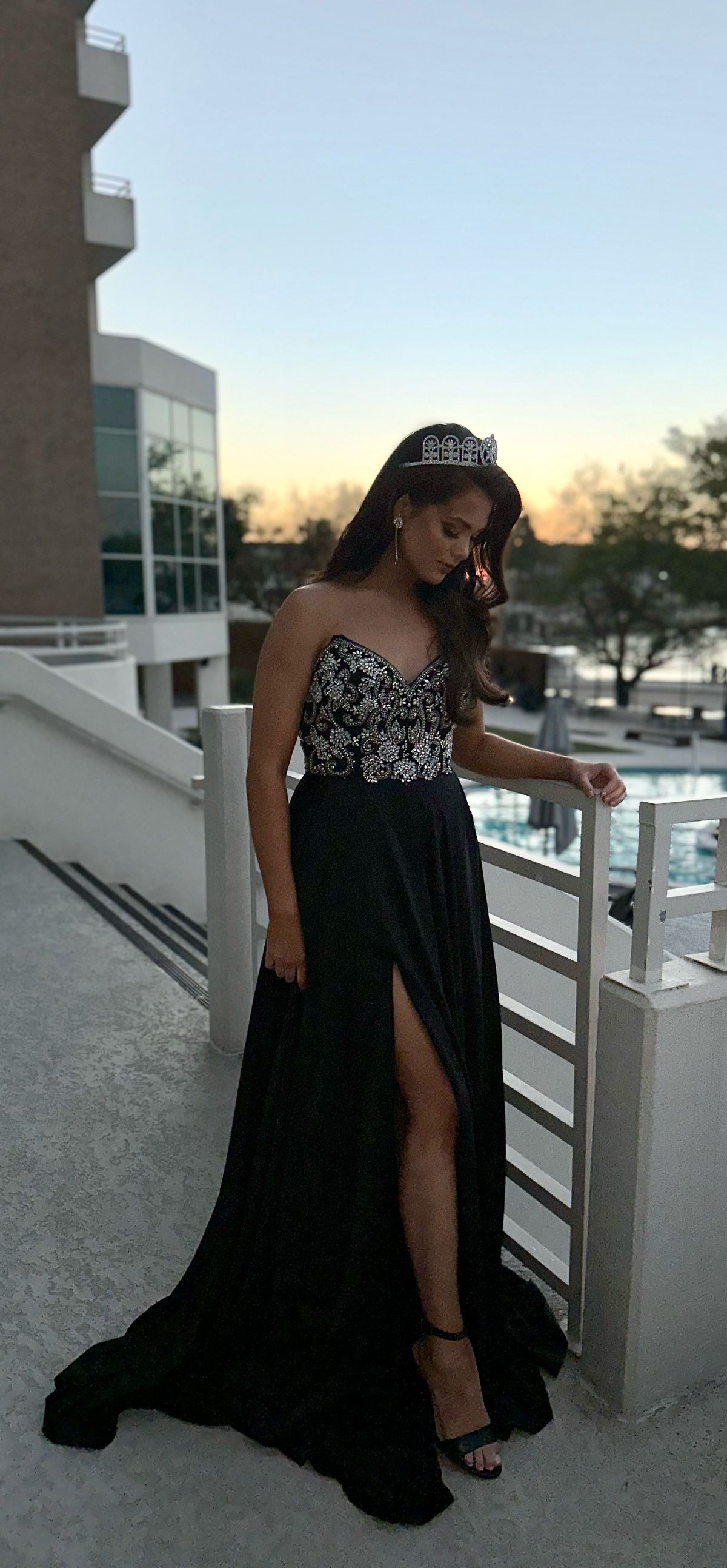 Rachel Allan Size 4 Prom Black A-line Dress on Queenly