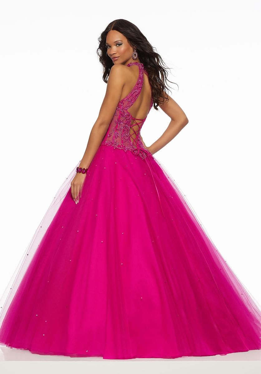 Style 43128 MoriLee Plus Size 20 Prom Hot Pink Ball Gown on Queenly