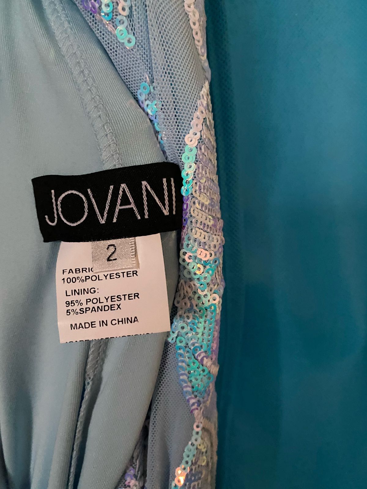 Jovani Size 2 Bridesmaid Plunge Light Blue Mermaid Dress on Queenly