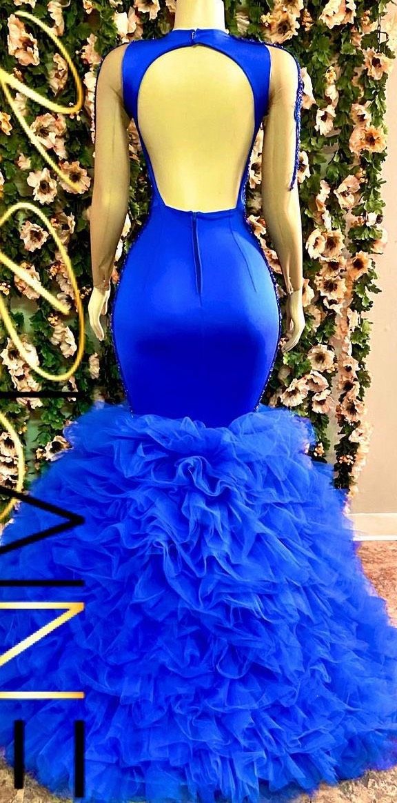 Size S Prom Blue Ball Gown on Queenly