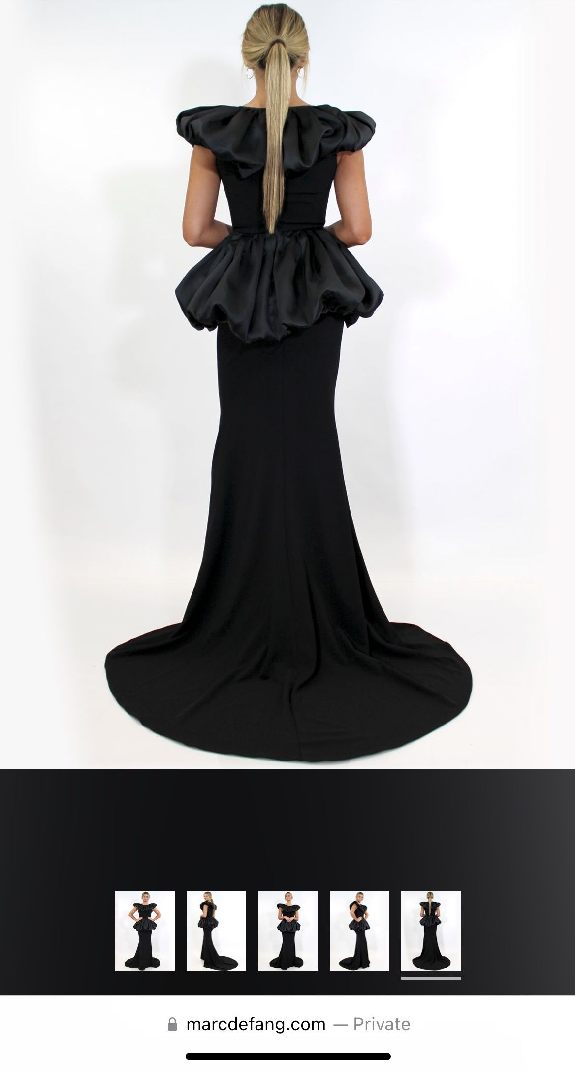 Marc Defang Size 8 Prom Plunge Black Mermaid Dress on Queenly
