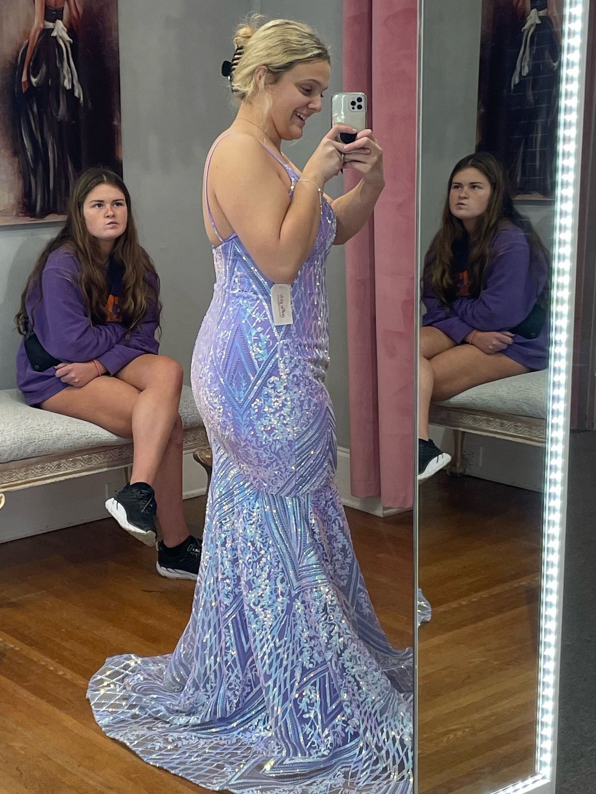 Ella Grace Size 10 Prom Light Purple Mermaid Dress on Queenly
