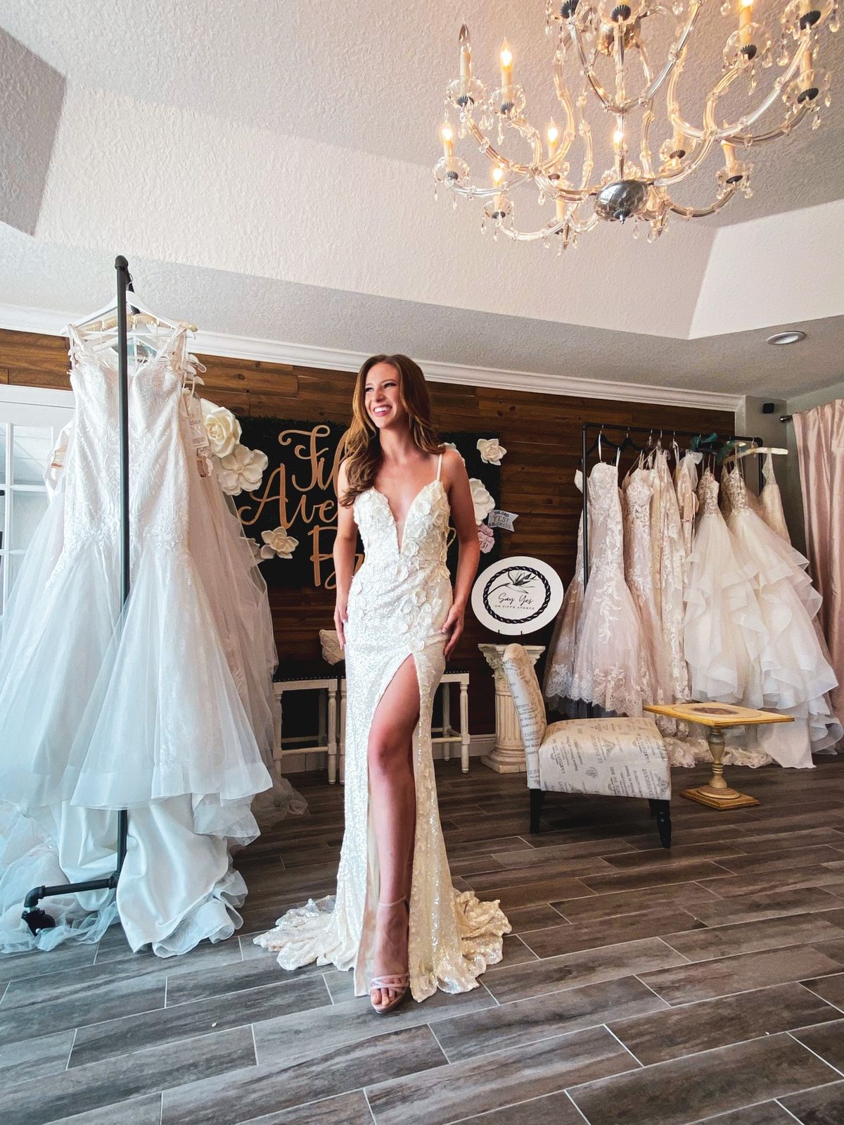Jovani Size 2 Wedding Plunge Lace White Side Slit Dress on Queenly