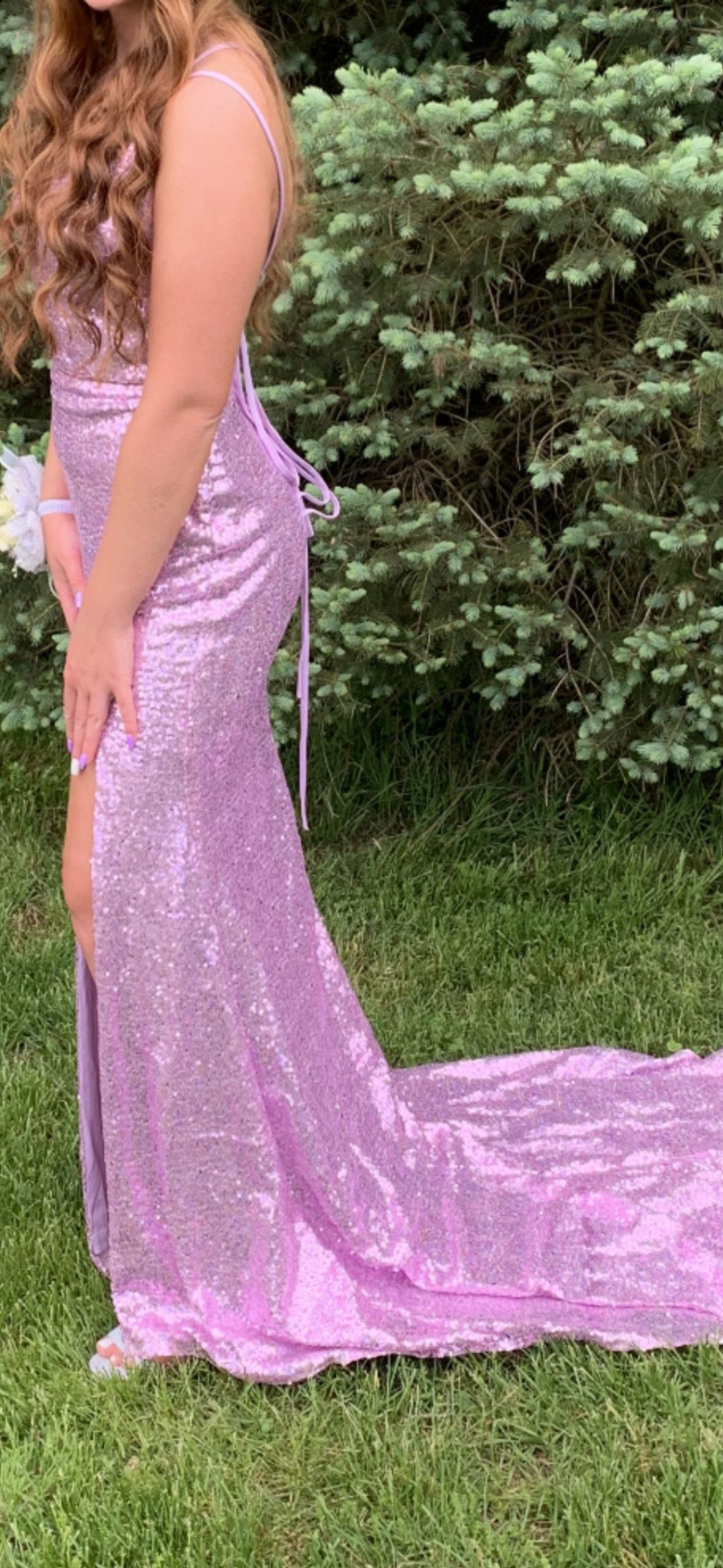 Size 0 Prom Light Purple Mermaid Dress on Queenly