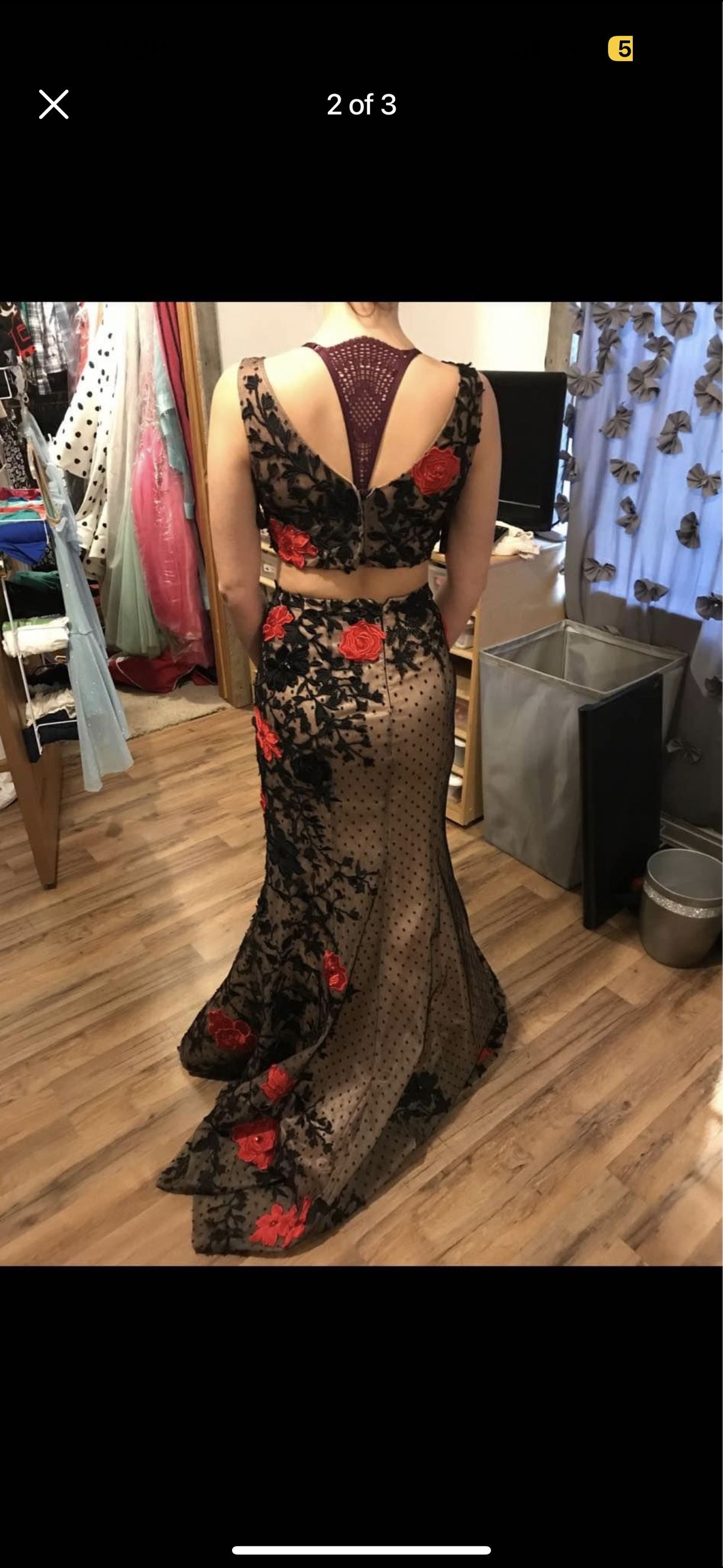 Sherri Hill Size 0 Prom Sheer Black Mermaid Dress on Queenly
