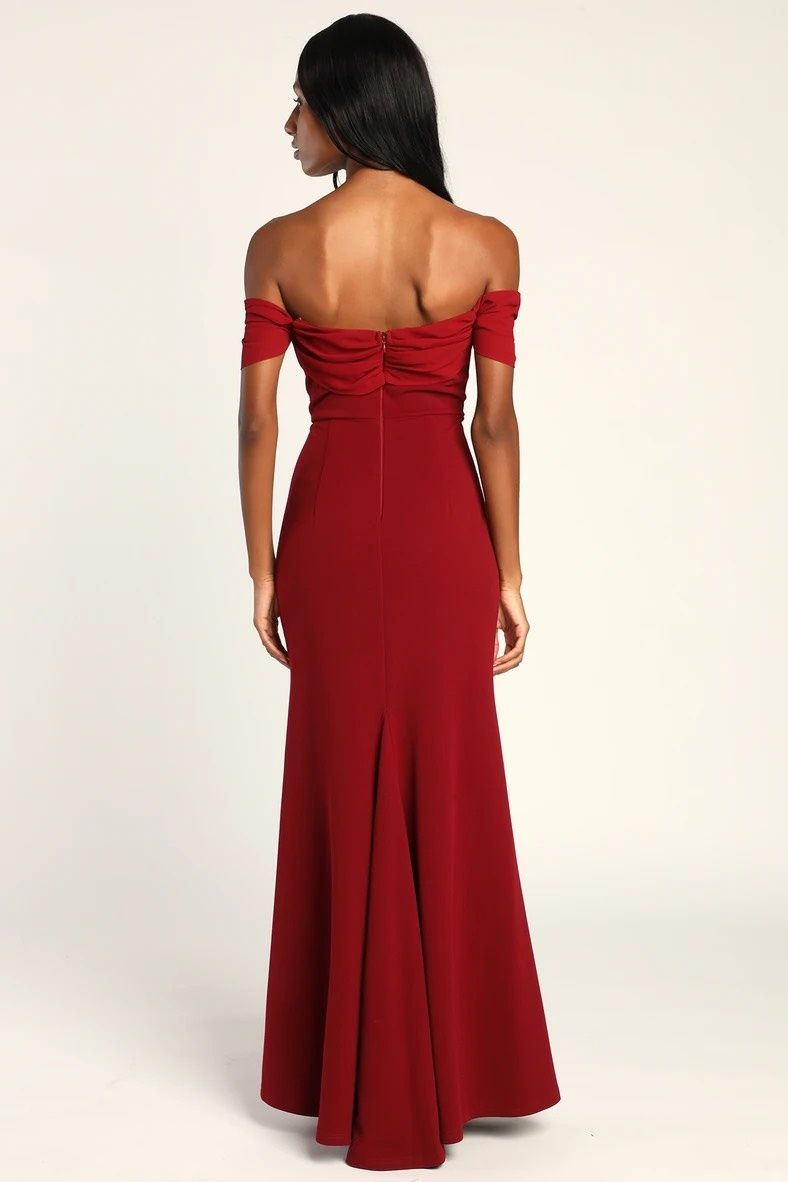 Lulus Size 0 Prom Off The Shoulder Red A-line Dress on Queenly