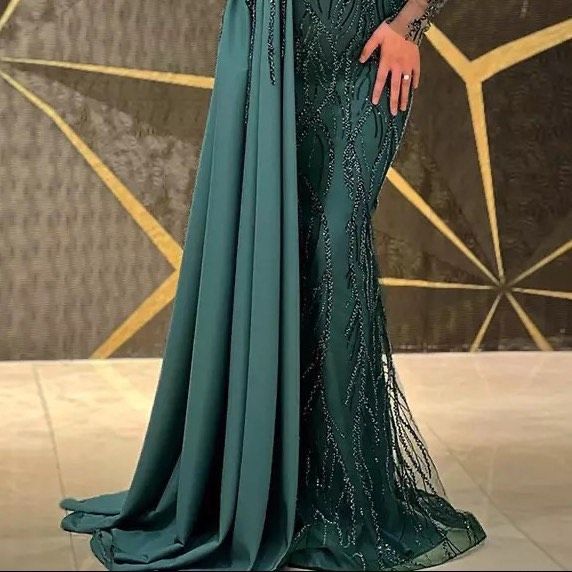 Size 14 Green Floor Length Maxi on Queenly