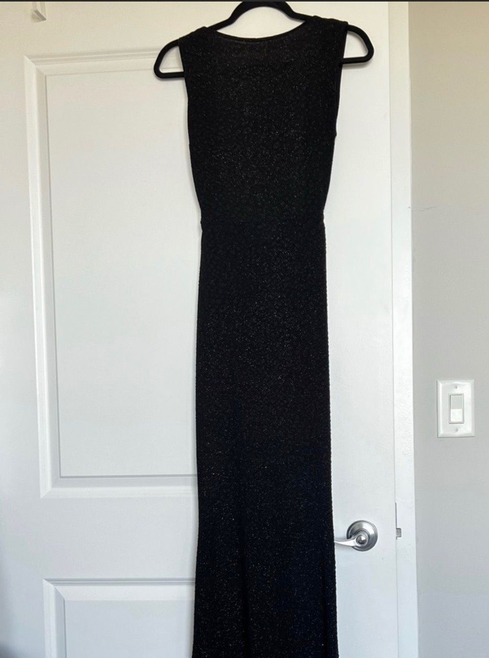Size L Prom Long Sleeve Black Mermaid Dress on Queenly