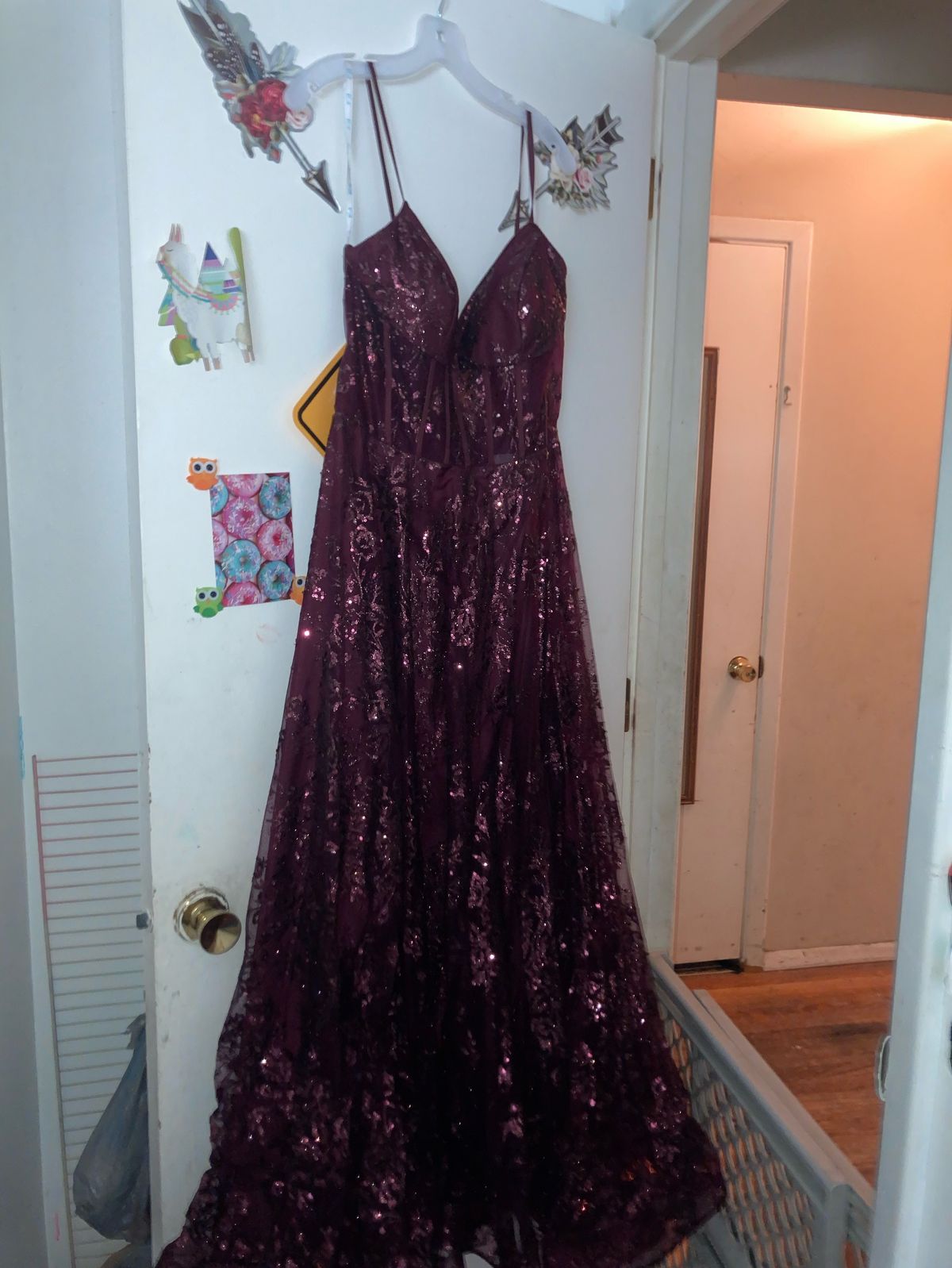 Camille La Vie Size 14 Prom Red Ball Gown on Queenly