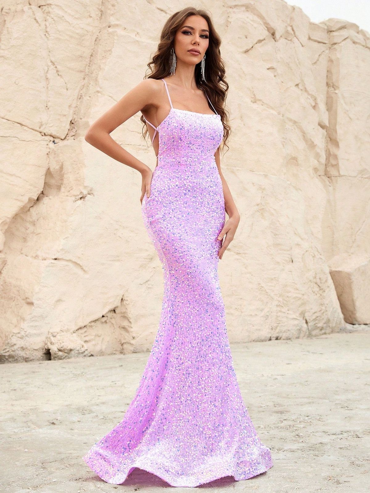Style FSWD0586 Faeriesty Size S Purple Mermaid Dress on Queenly