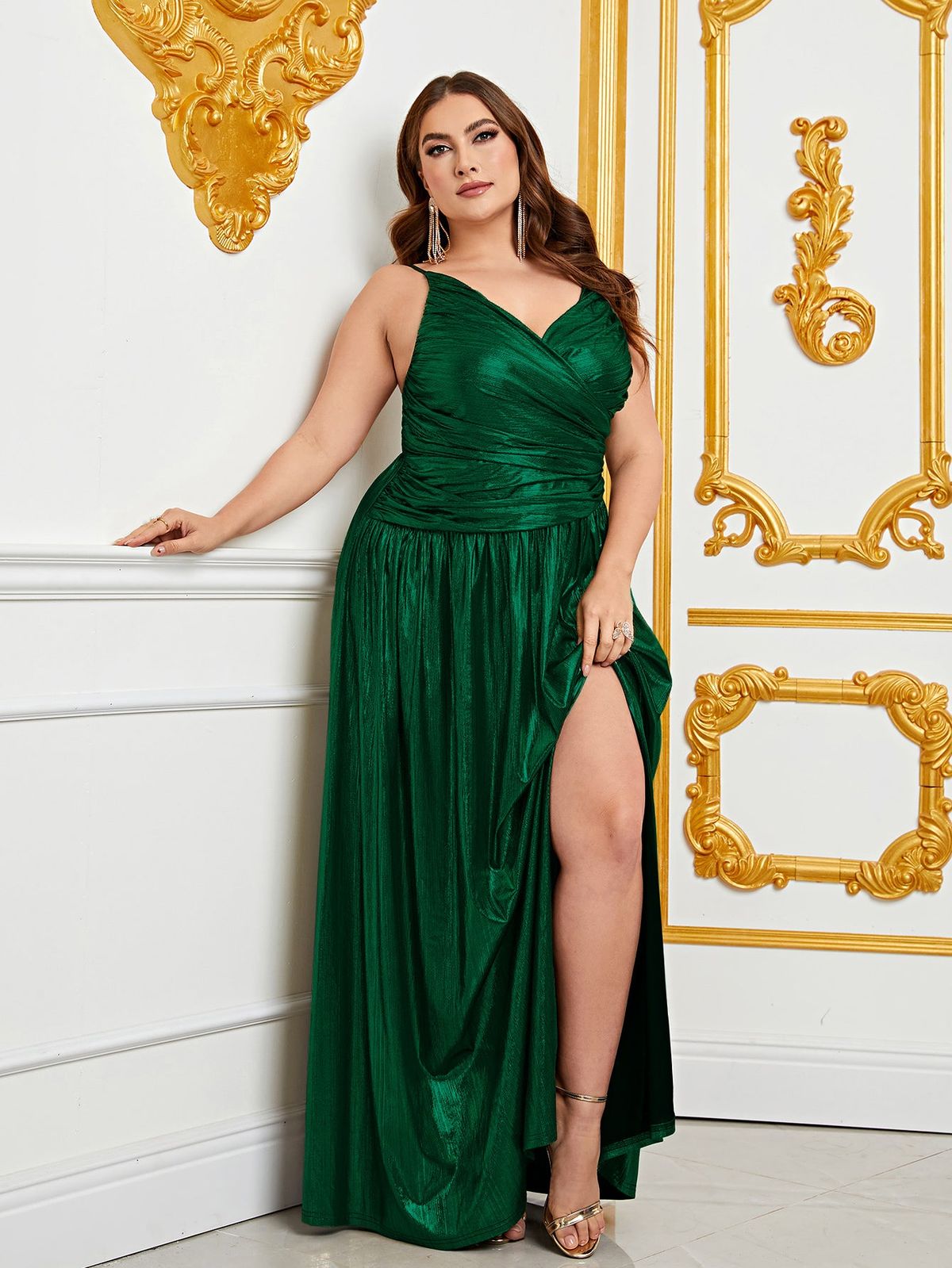 Style FSWD0778P Faeriesty Size 1X Prom Green A-line Dress on Queenly