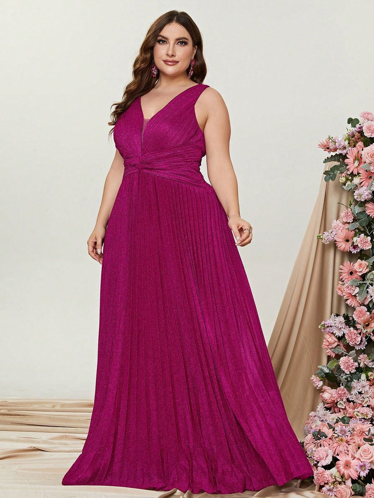 Style FSWD0972P Faeriesty Size 1X Hot Pink A-line Dress on Queenly