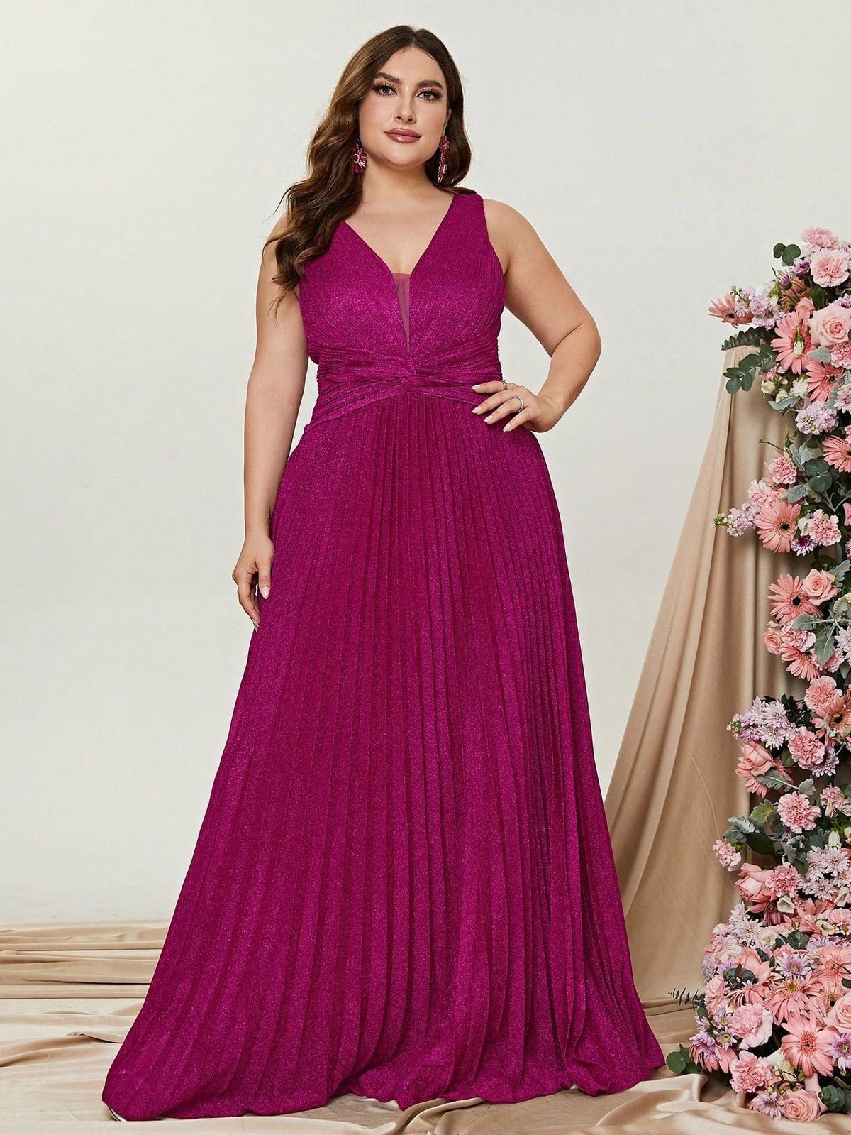 Style FSWD0972P Faeriesty Size 2X Hot Pink A-line Dress on Queenly