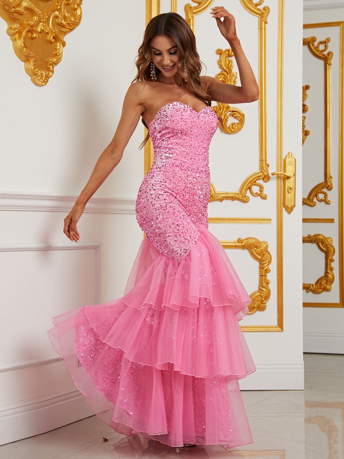 Style FSWD0371 Faeriesty Size S Pink Mermaid Dress on Queenly