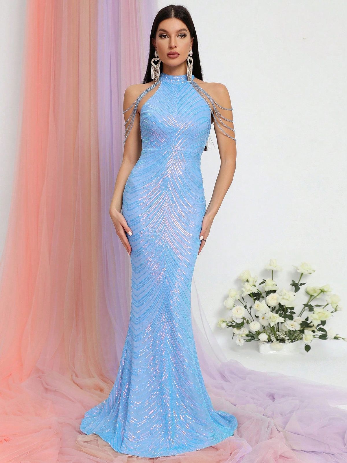 Style FSWD0828 Faeriesty Size XS Blue Mermaid Dress on Queenly