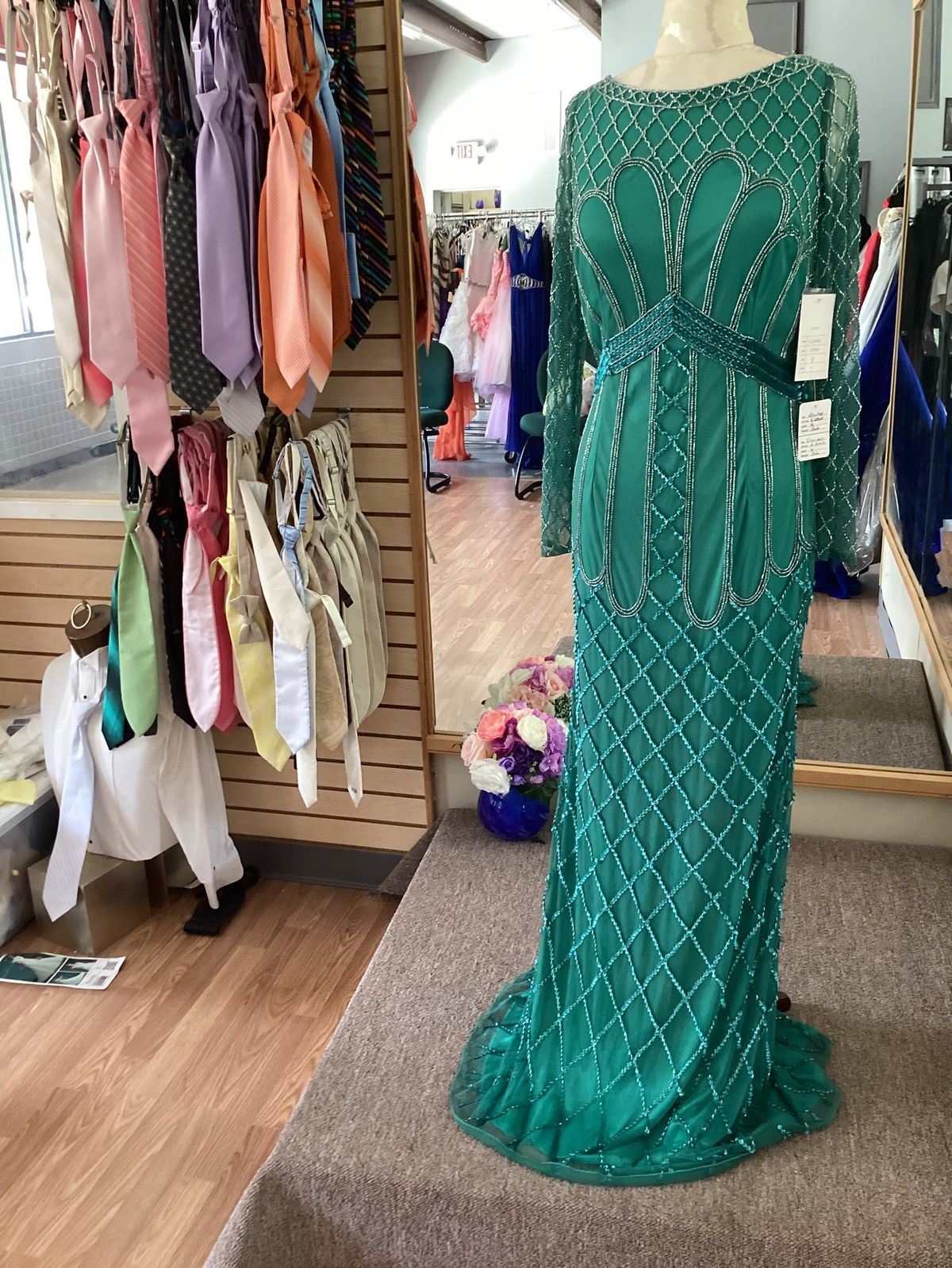 Karishmacreations Size 6 Prom Green Floor Length Maxi on Queenly