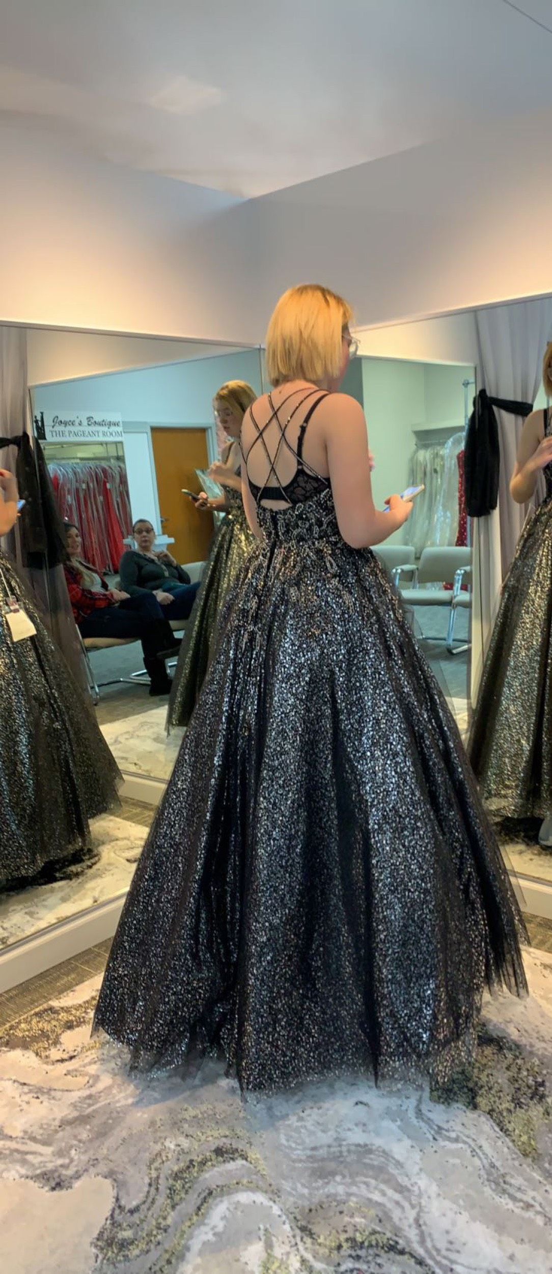 MoriLee Size 4 Prom Black Ball Gown on Queenly