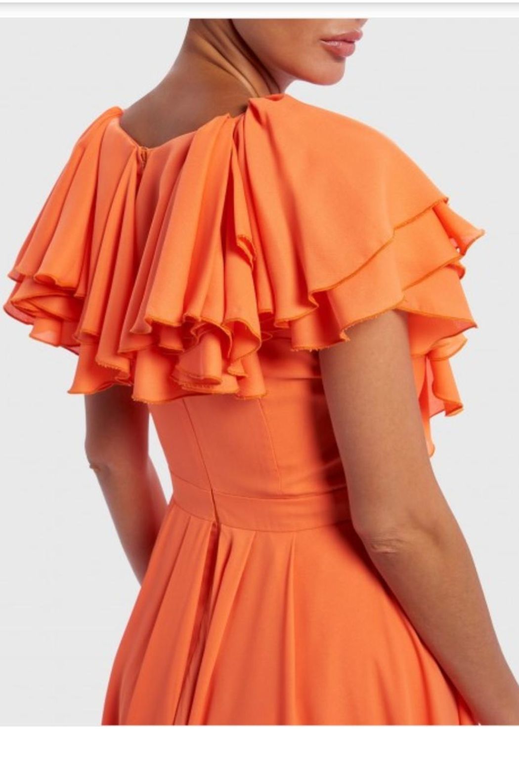 Style AF0117 Forever Unique Size 2 Prom Orange Side Slit Dress on Queenly