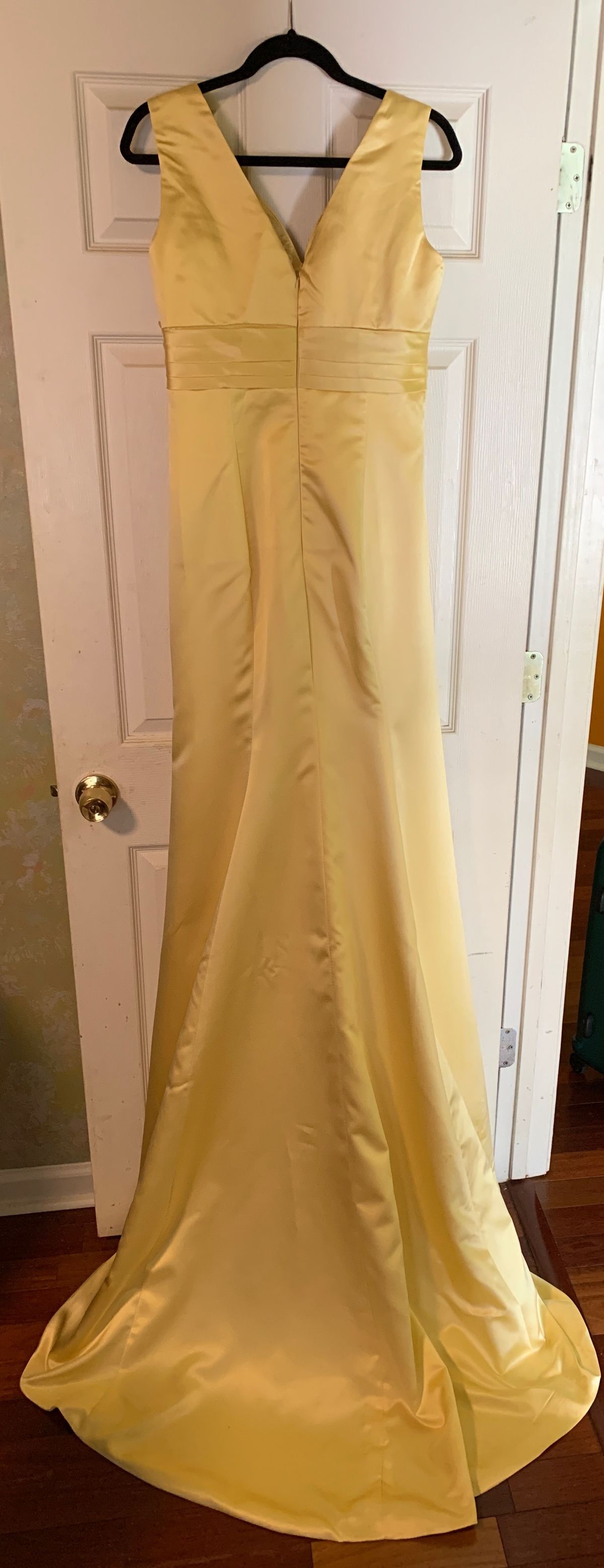 Size 8 Bridesmaid Yellow Floor Length Maxi on Queenly
