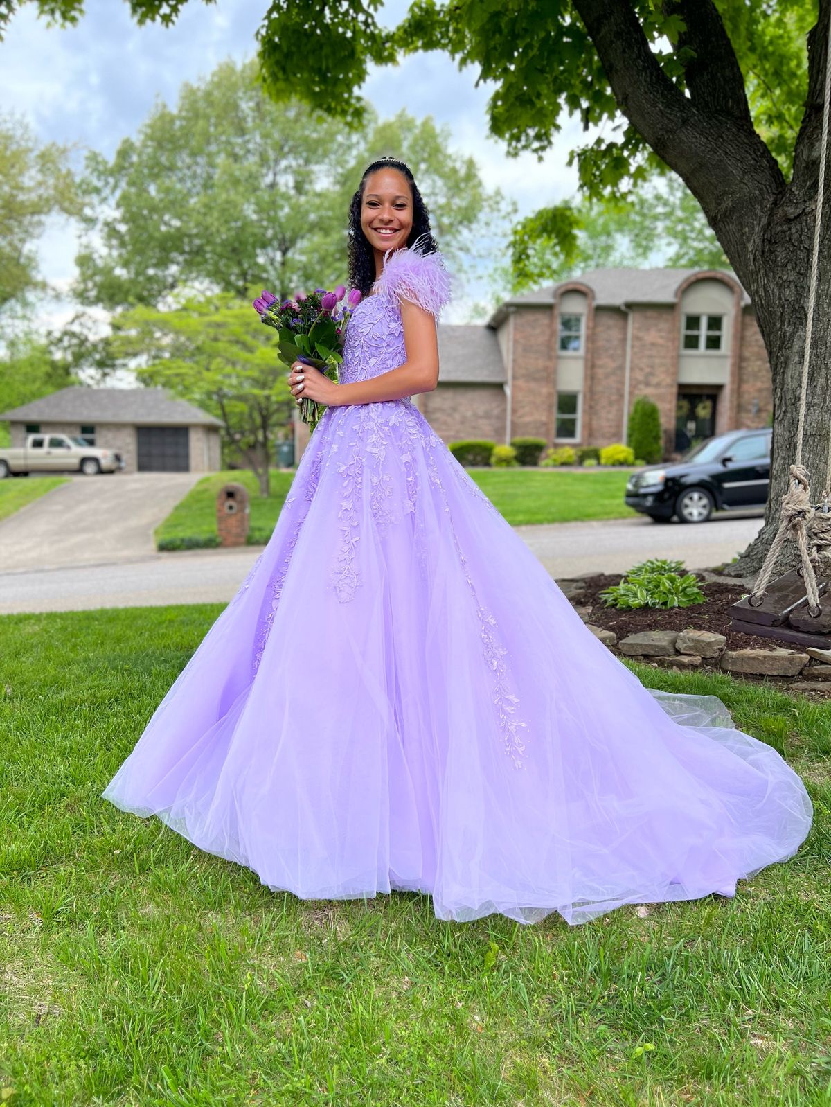 Sherri Hill Size 0 Prom Light Purple Ball Gown on Queenly