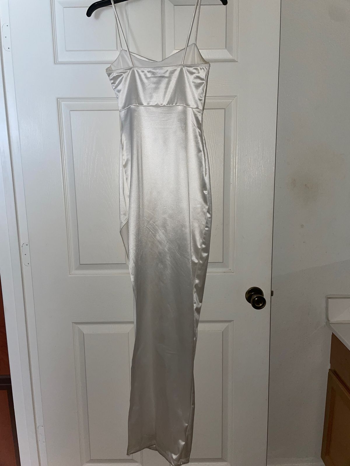 Windsor Size S Prom White Side Slit Dress on Queenly