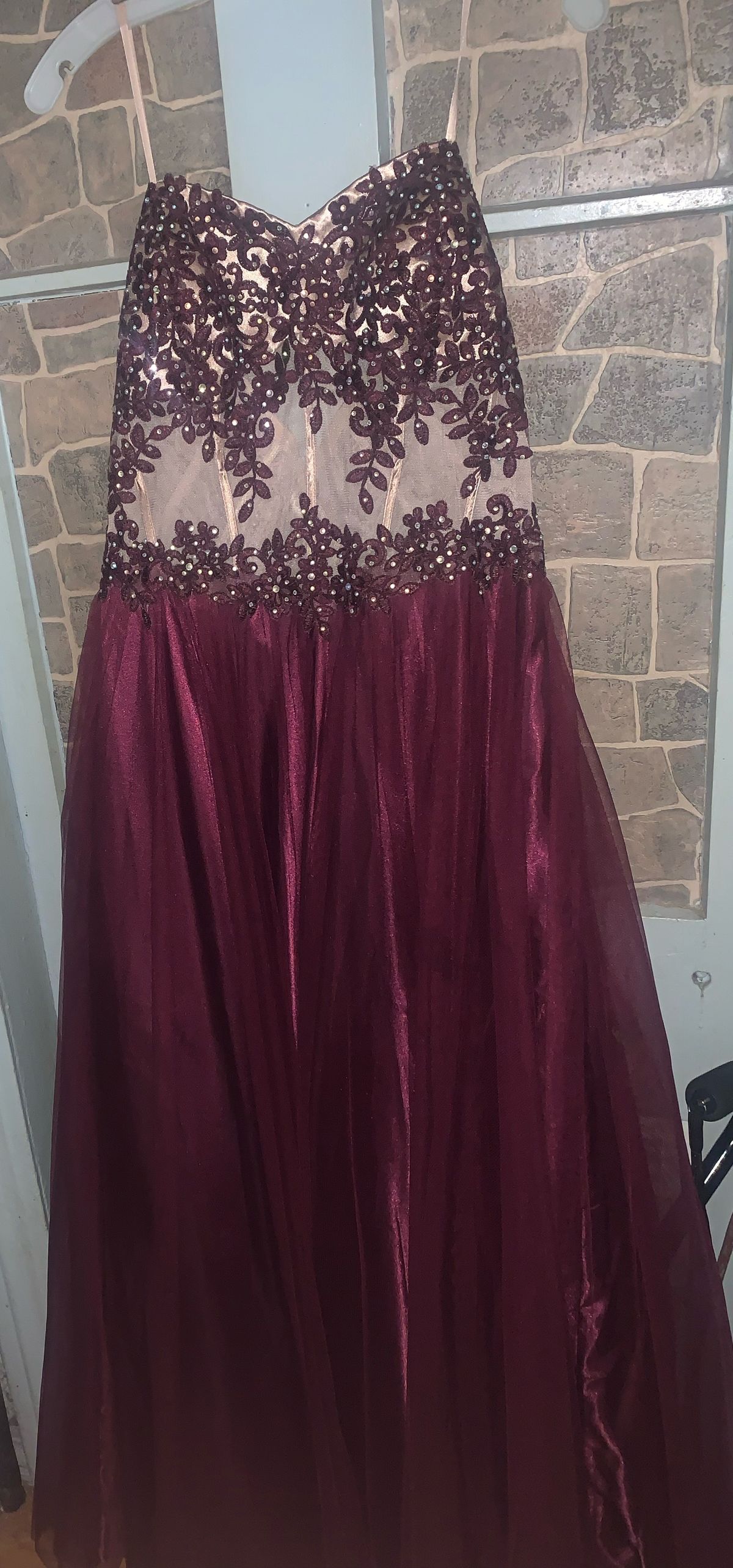 David's Bridal Plus Size 20 Prom Red Ball Gown on Queenly