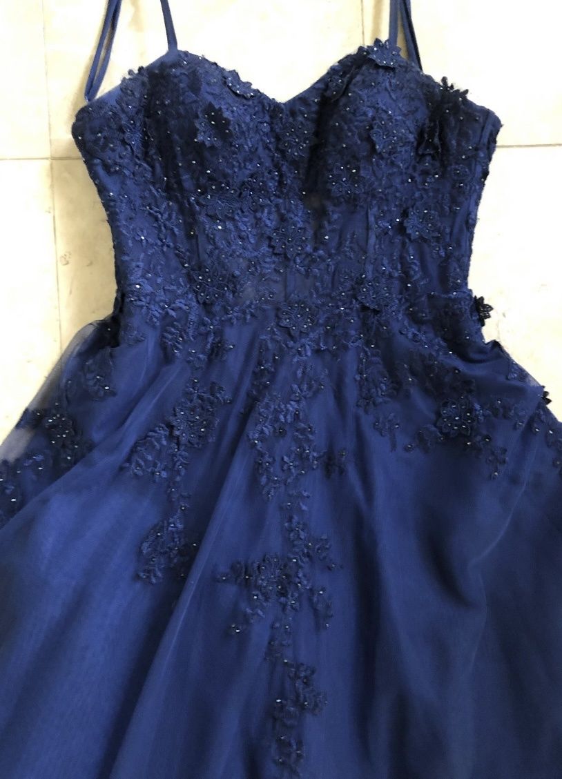 XSCAPE Size 4 Blue Ball Gown on Queenly