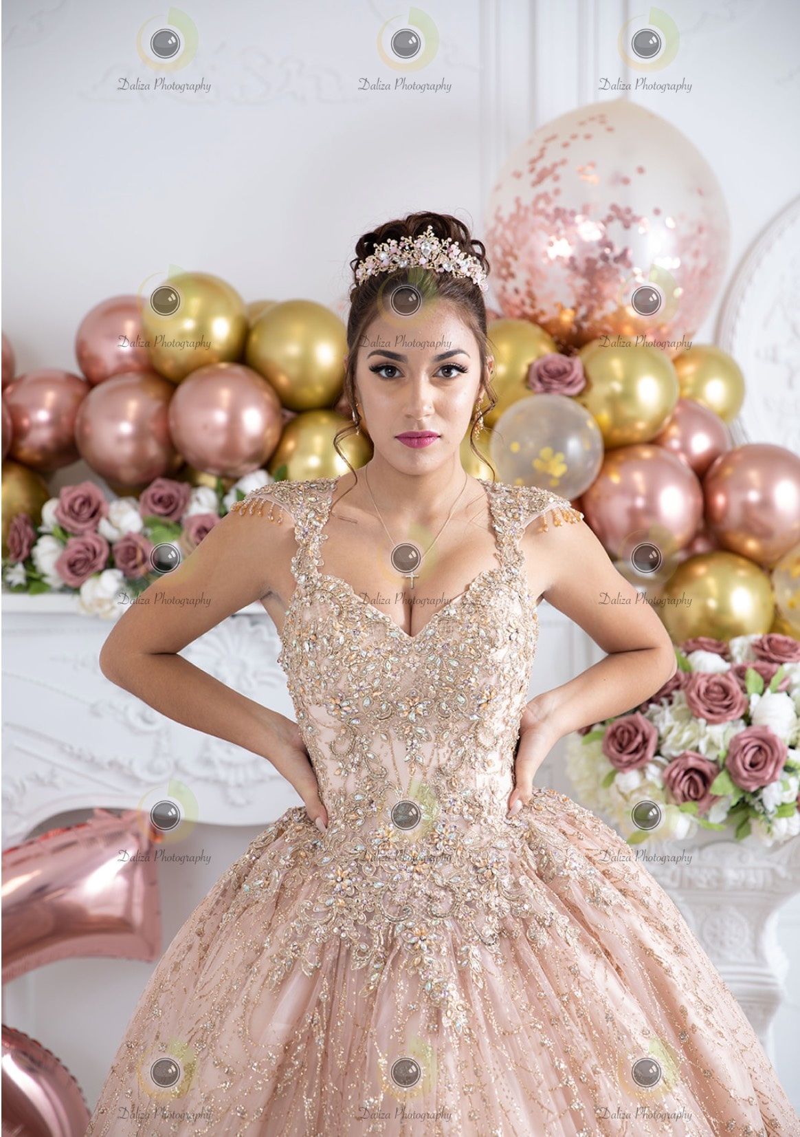 Ariana Vera Size 2 Pageant Rose Gold Ball Gown on Queenly