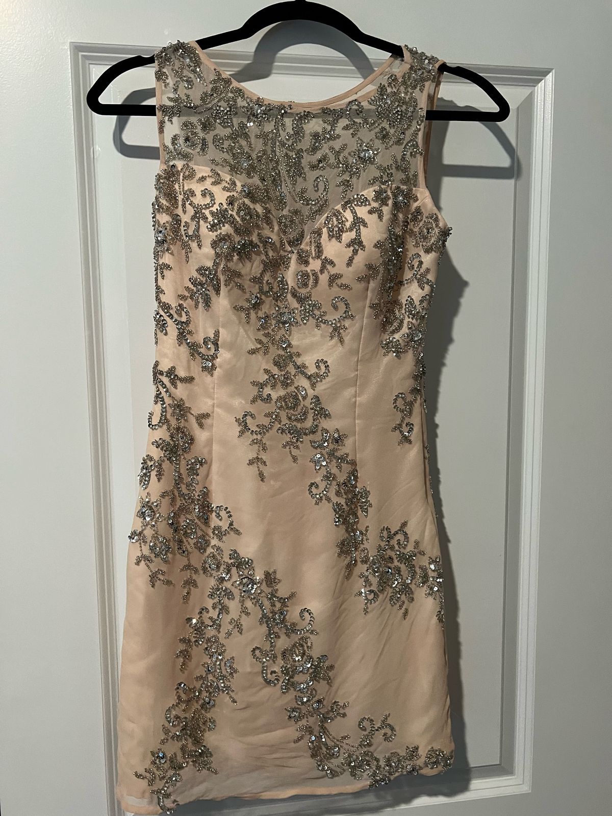 Scala Size 4 Prom Nude Cocktail Dress on Queenly