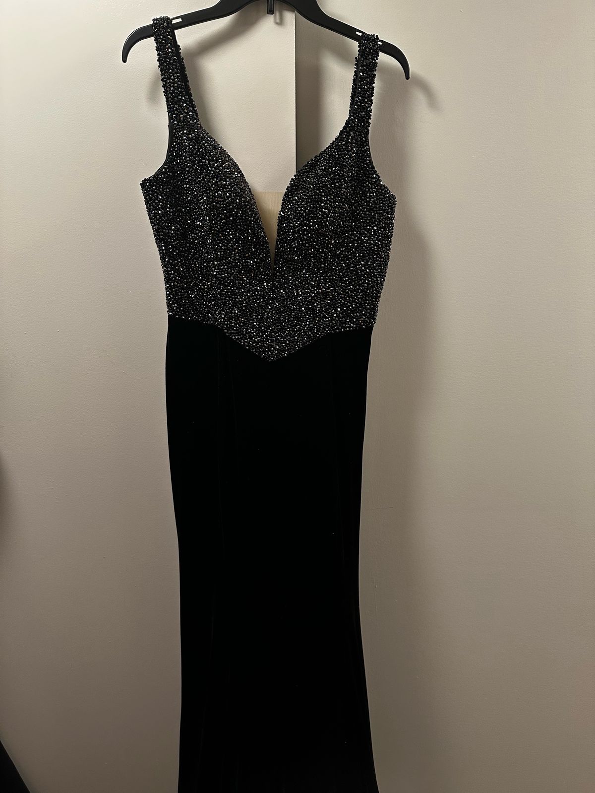 Johnathan Kayne Size 12 Prom Black Floor Length Maxi on Queenly