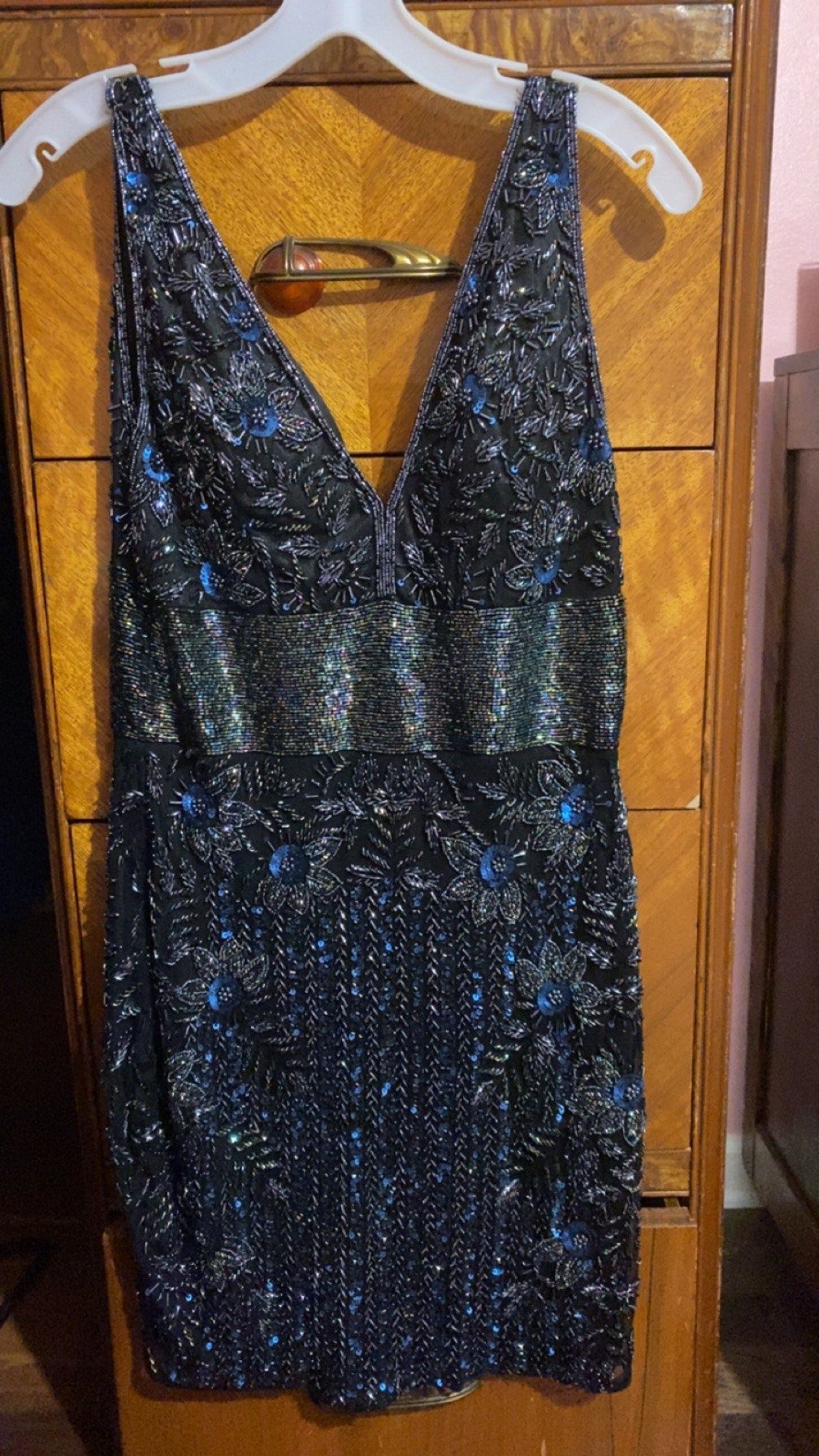Primavera Size 12 Homecoming Navy Multicolor Cocktail Dress on Queenly