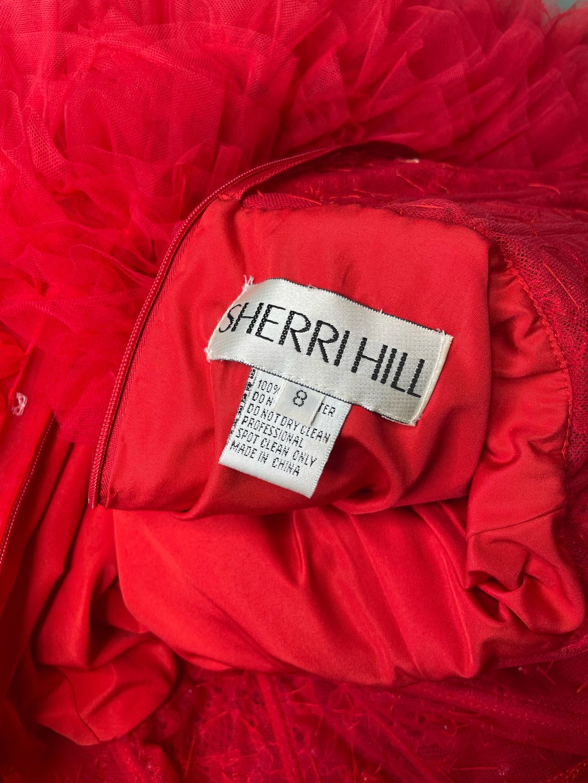 Sherri Hill Size 8 Pageant Sequined Red Ball Gown on Queenly