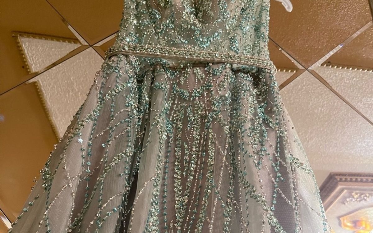 Size 10 Prom Light Blue Dress With Train on Queenly