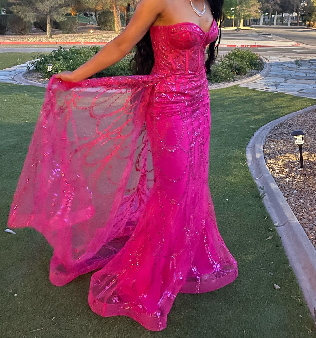 Size 4 Prom Pink Mermaid Dress on Queenly