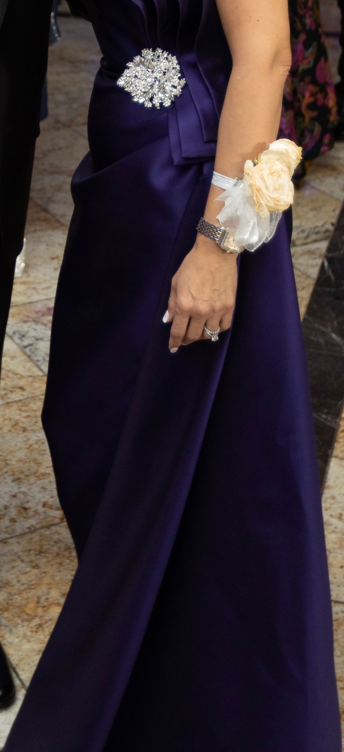 Nicole Bakti Size 4 Wedding Guest Purple Side Slit Dress on Queenly