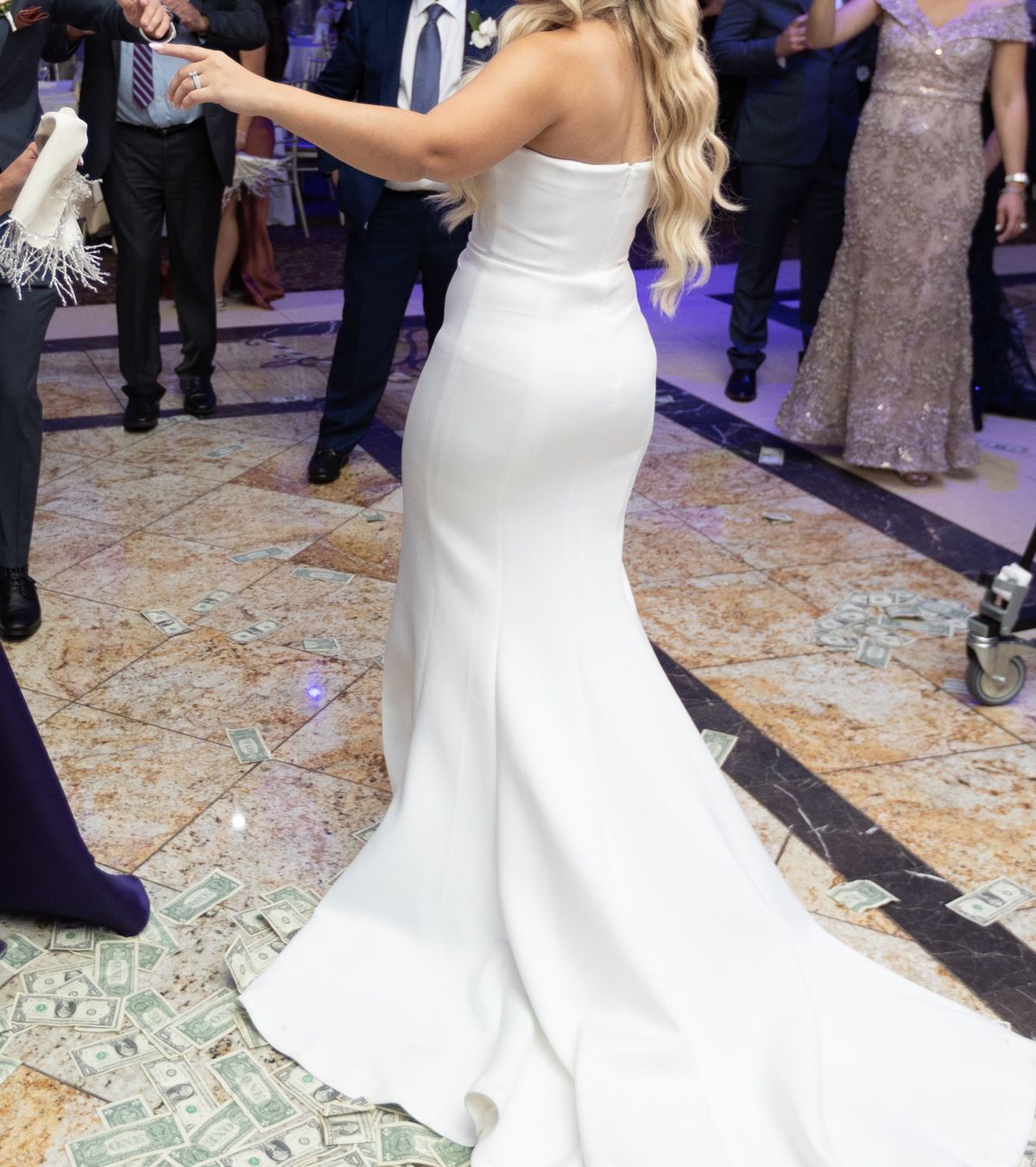 Jovani Size 4 Wedding Strapless White Mermaid Dress on Queenly
