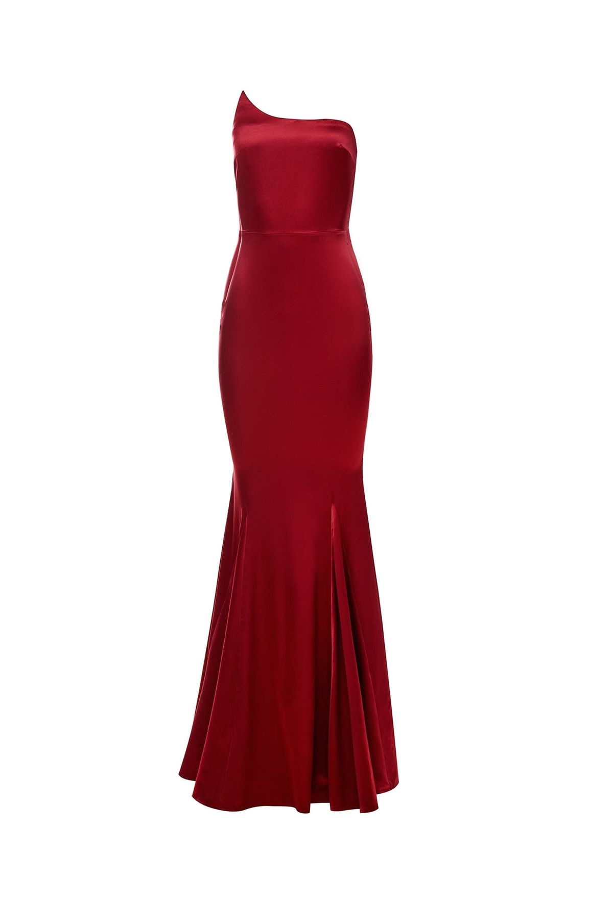 Style Leona Alamour The Label Size XS Satin Burgundy Red Floor Length Maxi on Queenly