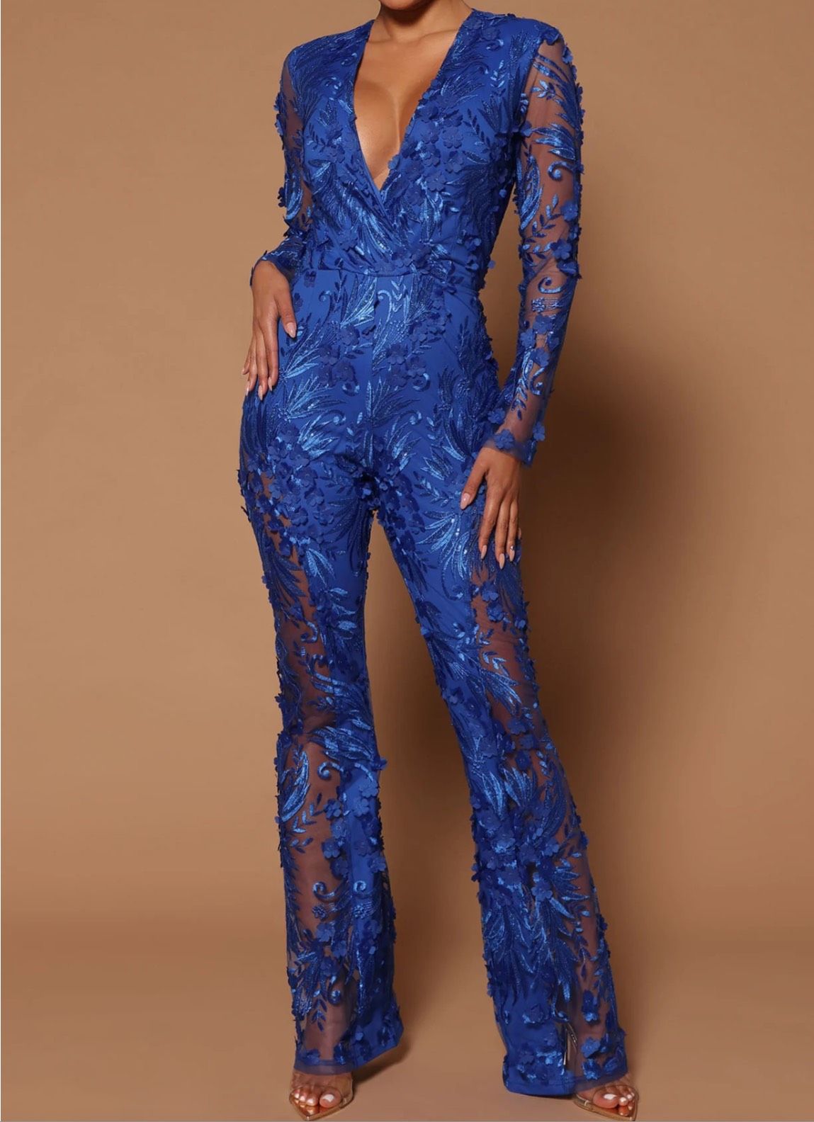 Size XS Blue Formal Jumpsuit on Queenly