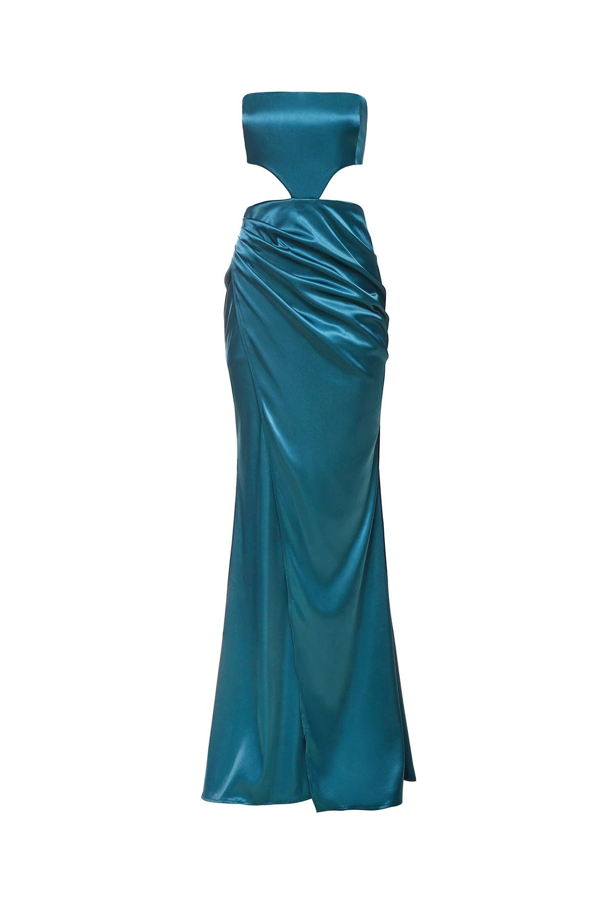 Style Georgina Alamour The Label Size XS Satin Green Side Slit Dress on Queenly