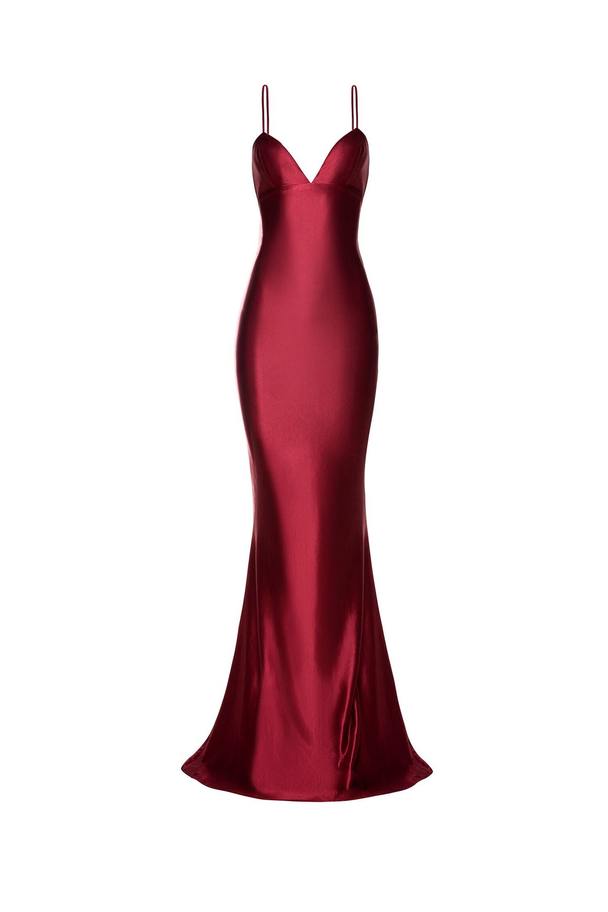 Style Maisie Alamour The Label Size M Satin Burgundy Red Mermaid Dress on Queenly