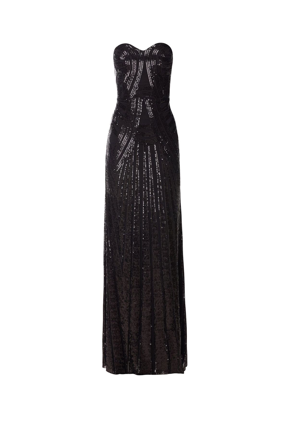 Style Saemira Alamour The Label Size XS Strapless Black Floor Length Maxi on Queenly