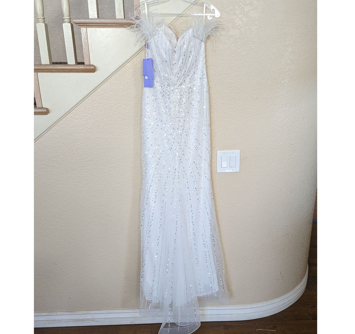 Cinderella Size 10 Wedding Off The Shoulder White Mermaid Dress on Queenly