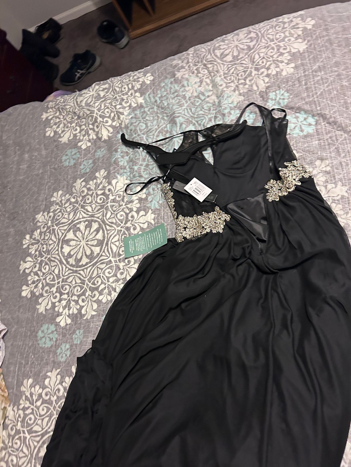 My Michelle Size 12 Prom Black A-line Dress on Queenly