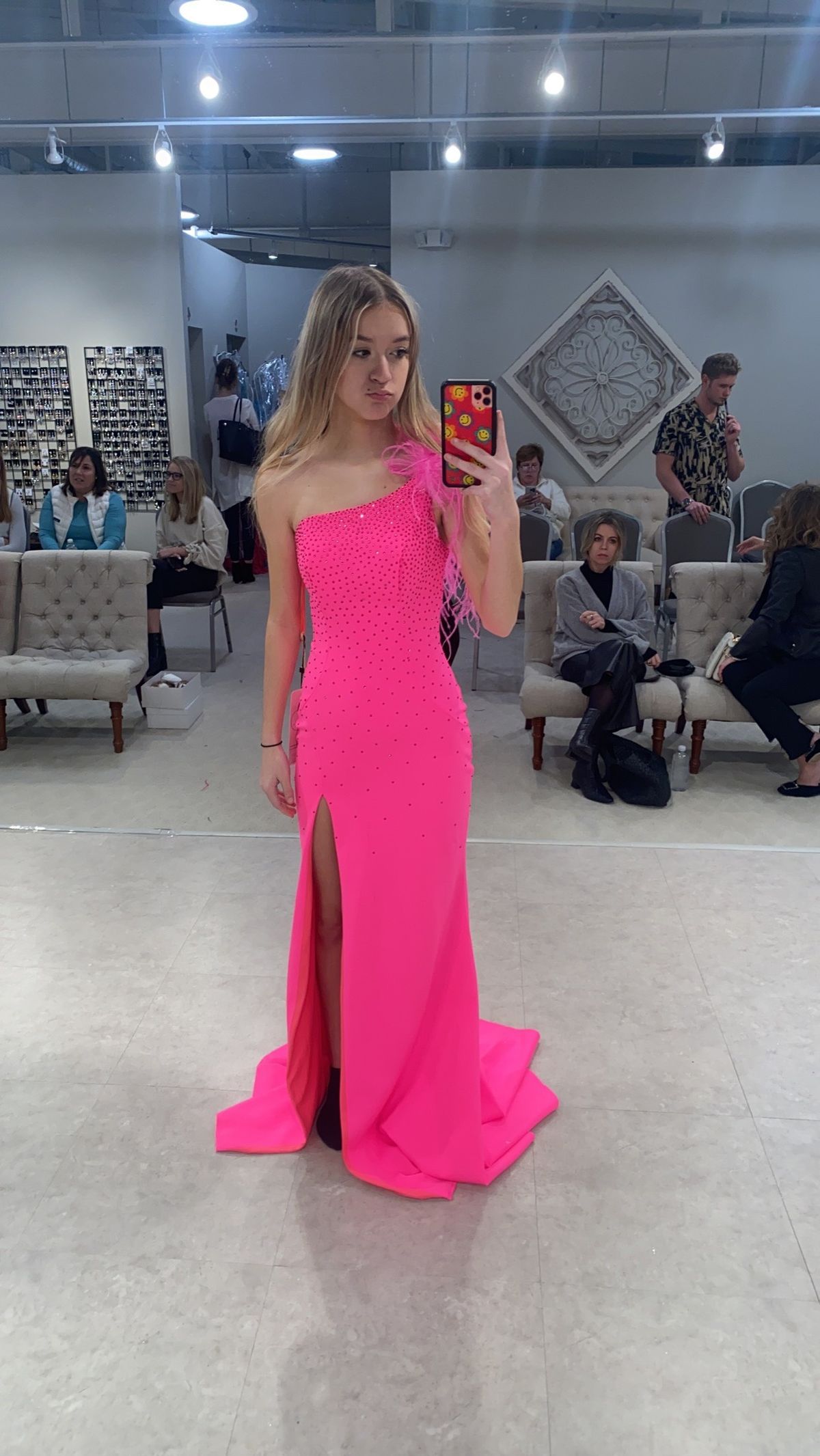 Ashley Lauren Size 00 Prom Pink Floor Length Maxi on Queenly