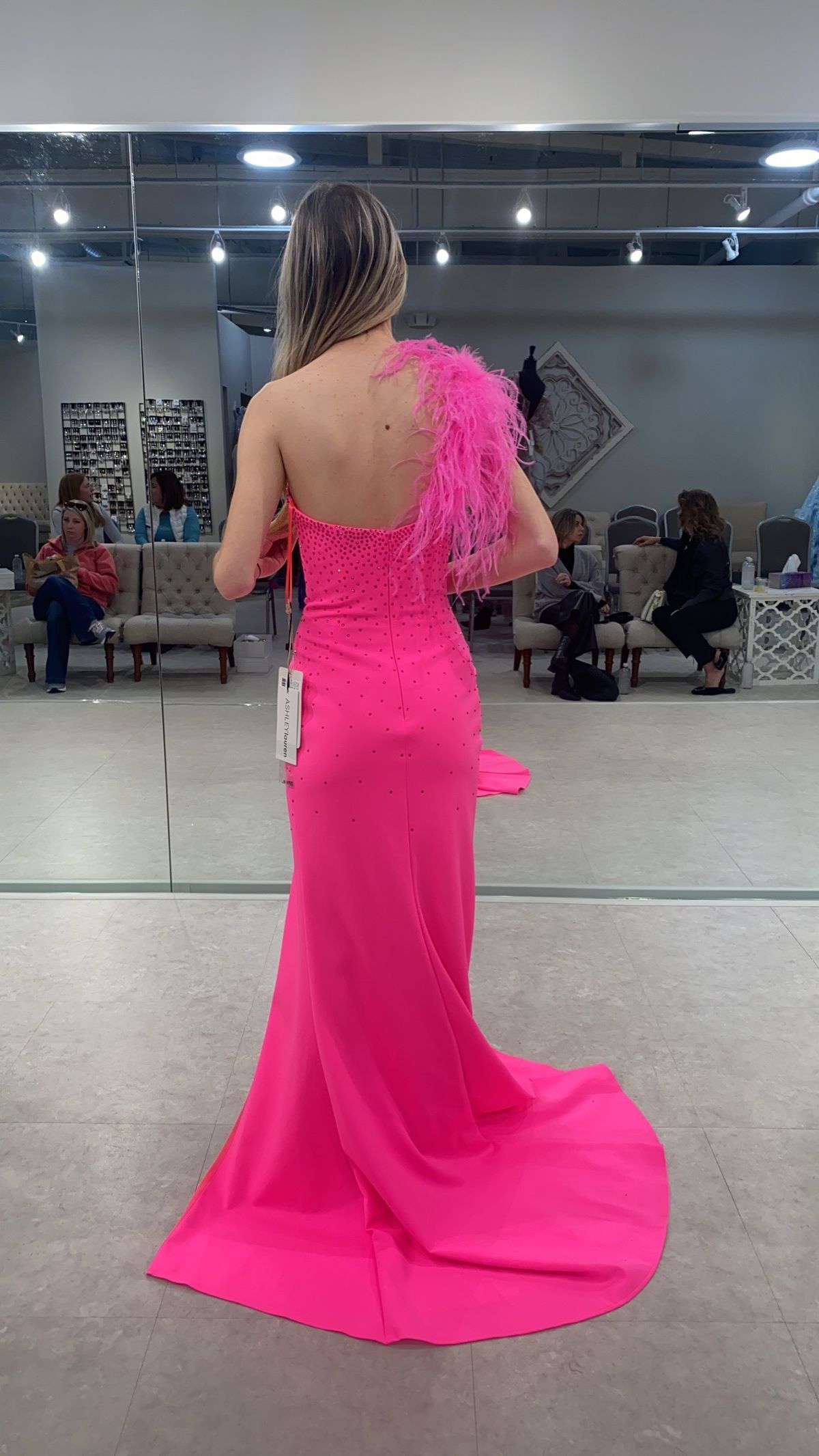 Ashley Lauren Size 00 Prom Pink Floor Length Maxi on Queenly