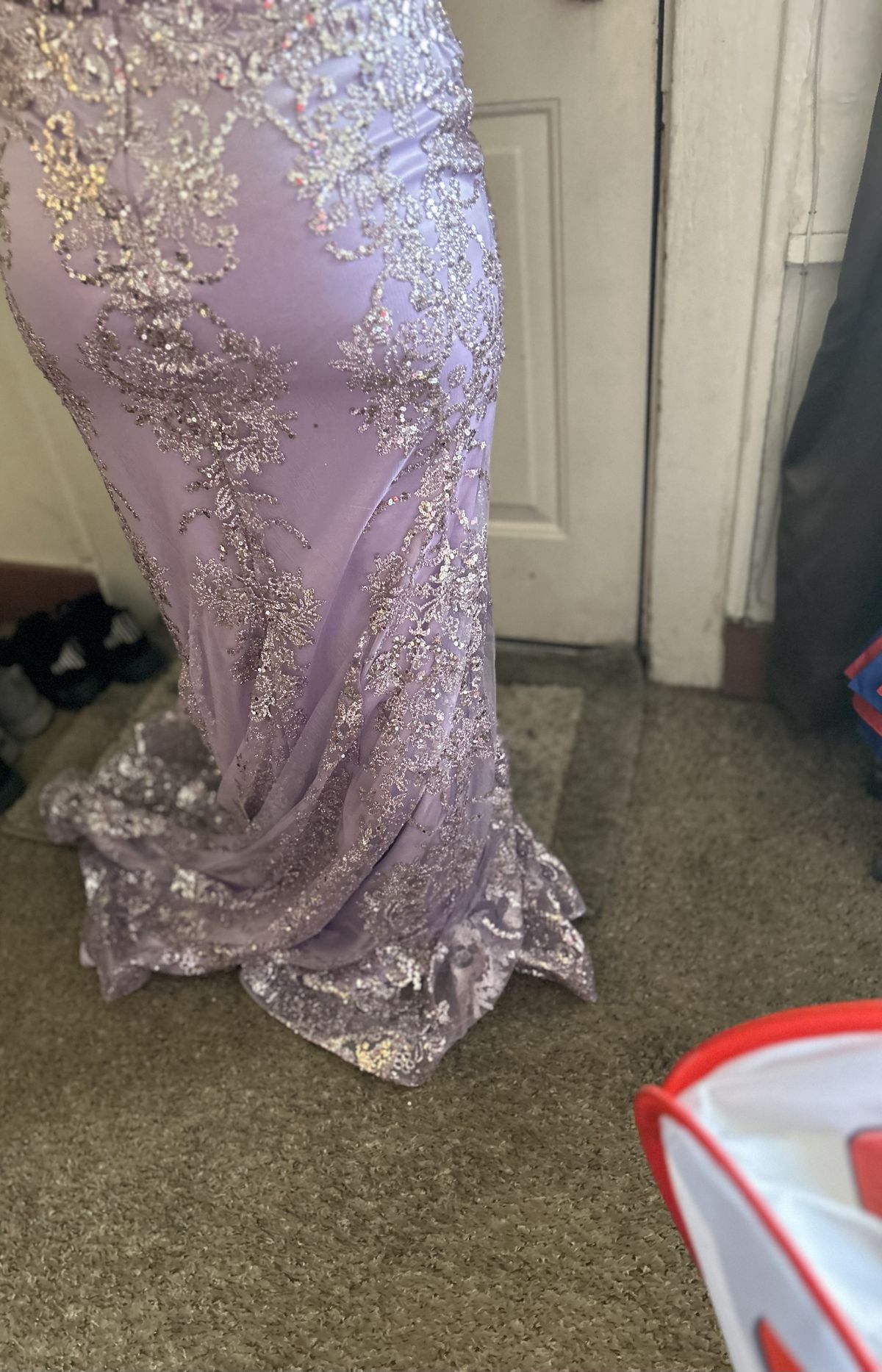 Size 10 Prom Purple Mermaid Dress on Queenly